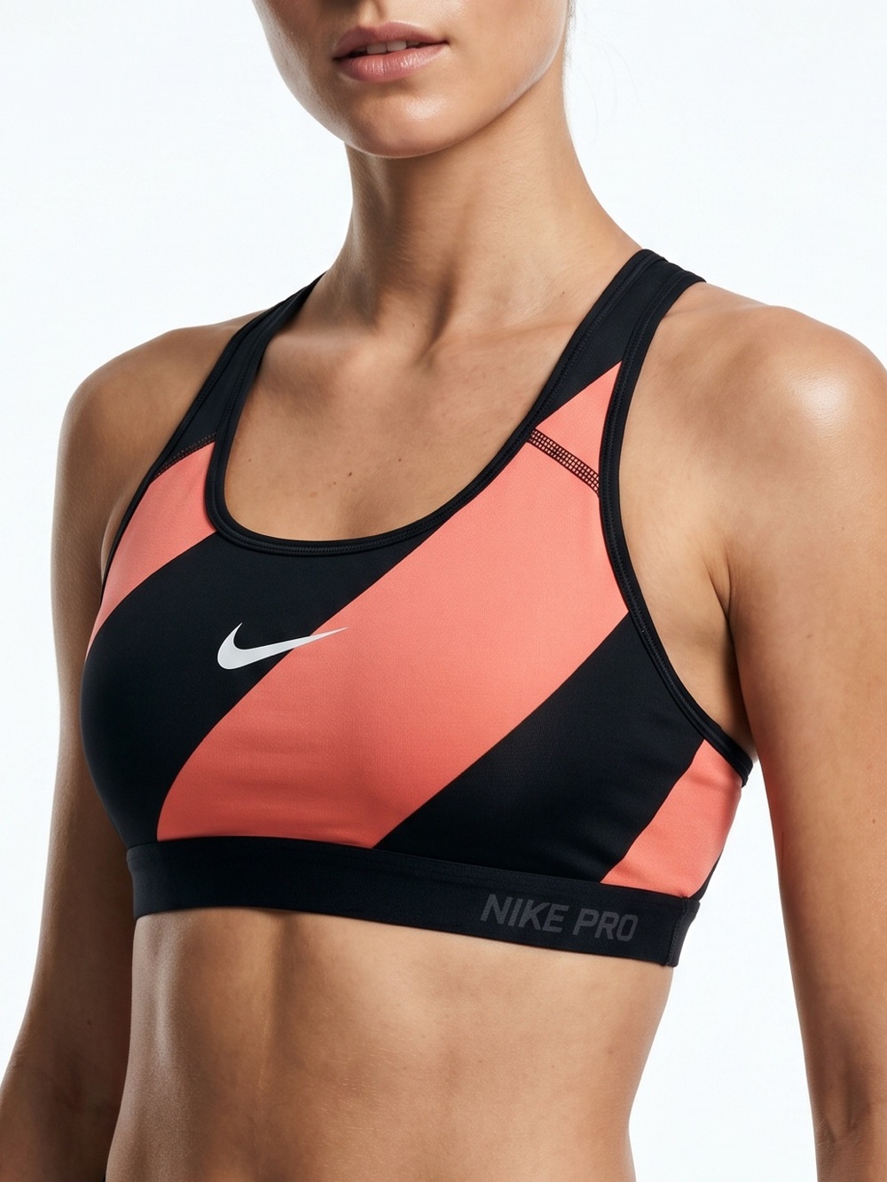 NIKE | Women’s Pro Classic Padded Diagonal Stripe Bra Sz S